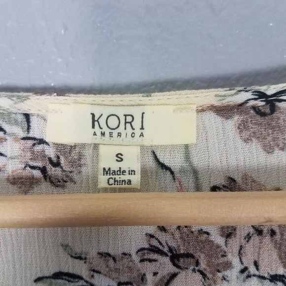 Kori America Ivory Floral Print Tunic Size Small - Picture 8 of 8